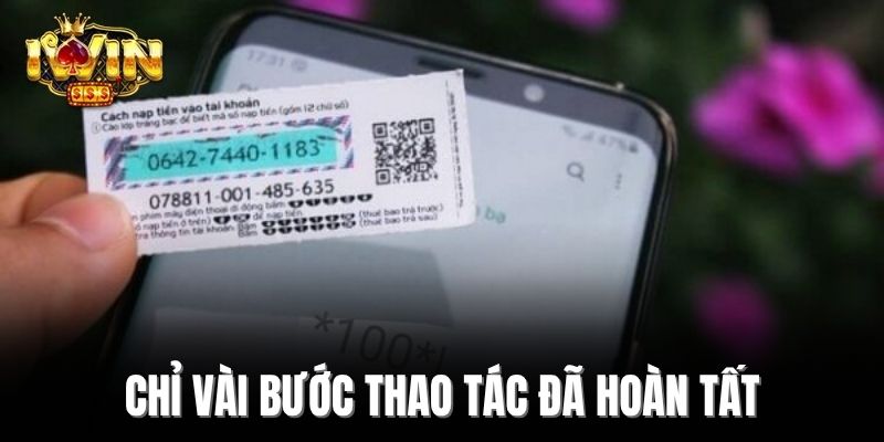 Chỉ vài bước thao tác đã hoàn tất